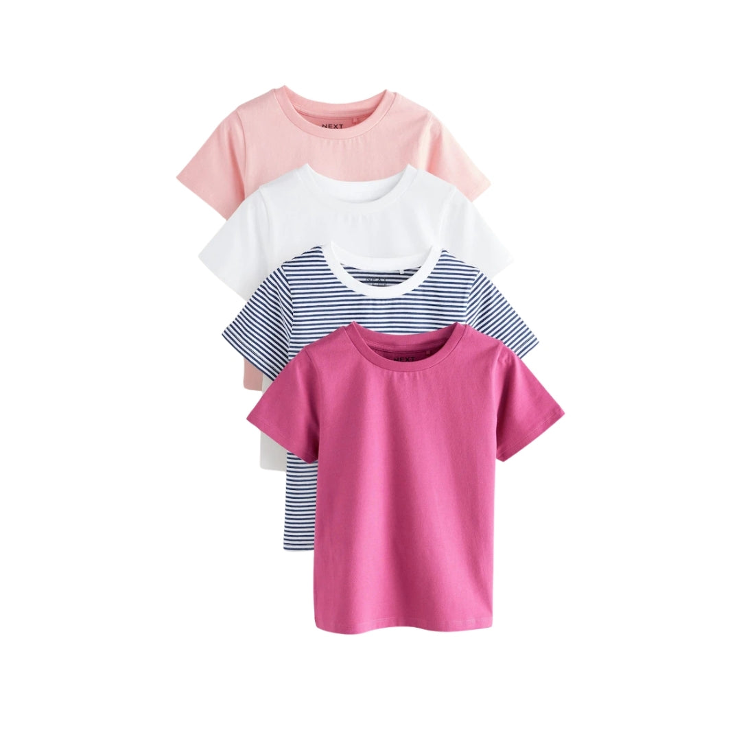 Girls Short Sleeve T-shirt-Pack Of 4